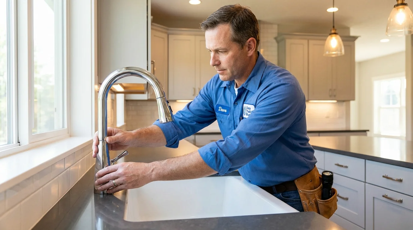 Kitchen faucet installation by Johns Plumbing LLC in Newkirk